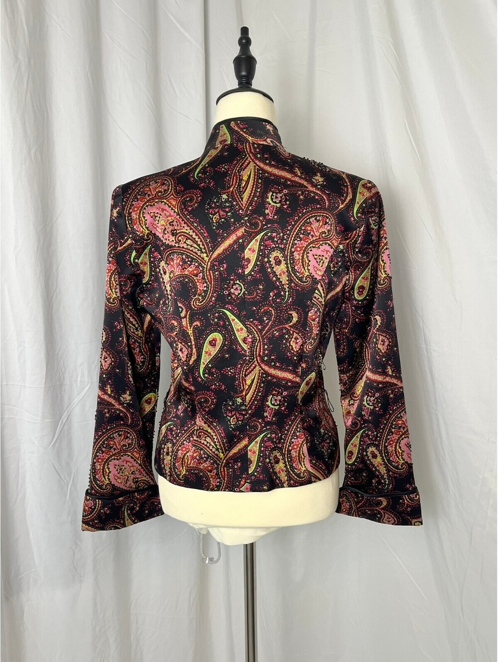 JS Collections Paisley Patterned Button-Up Blazer Jacket - Picture 4 of 9